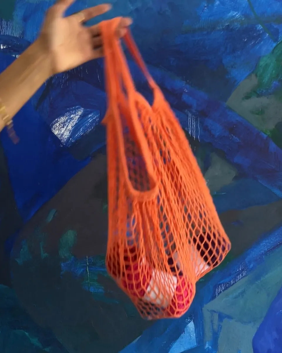 Bolsa de Malla Algodón Ecológico Asa Corta