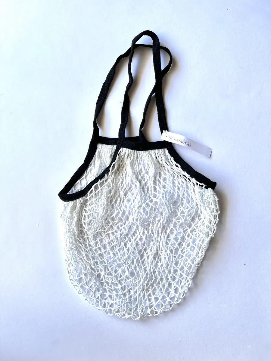 Bolsa de Malla Algodón Ecológico Asa Larga