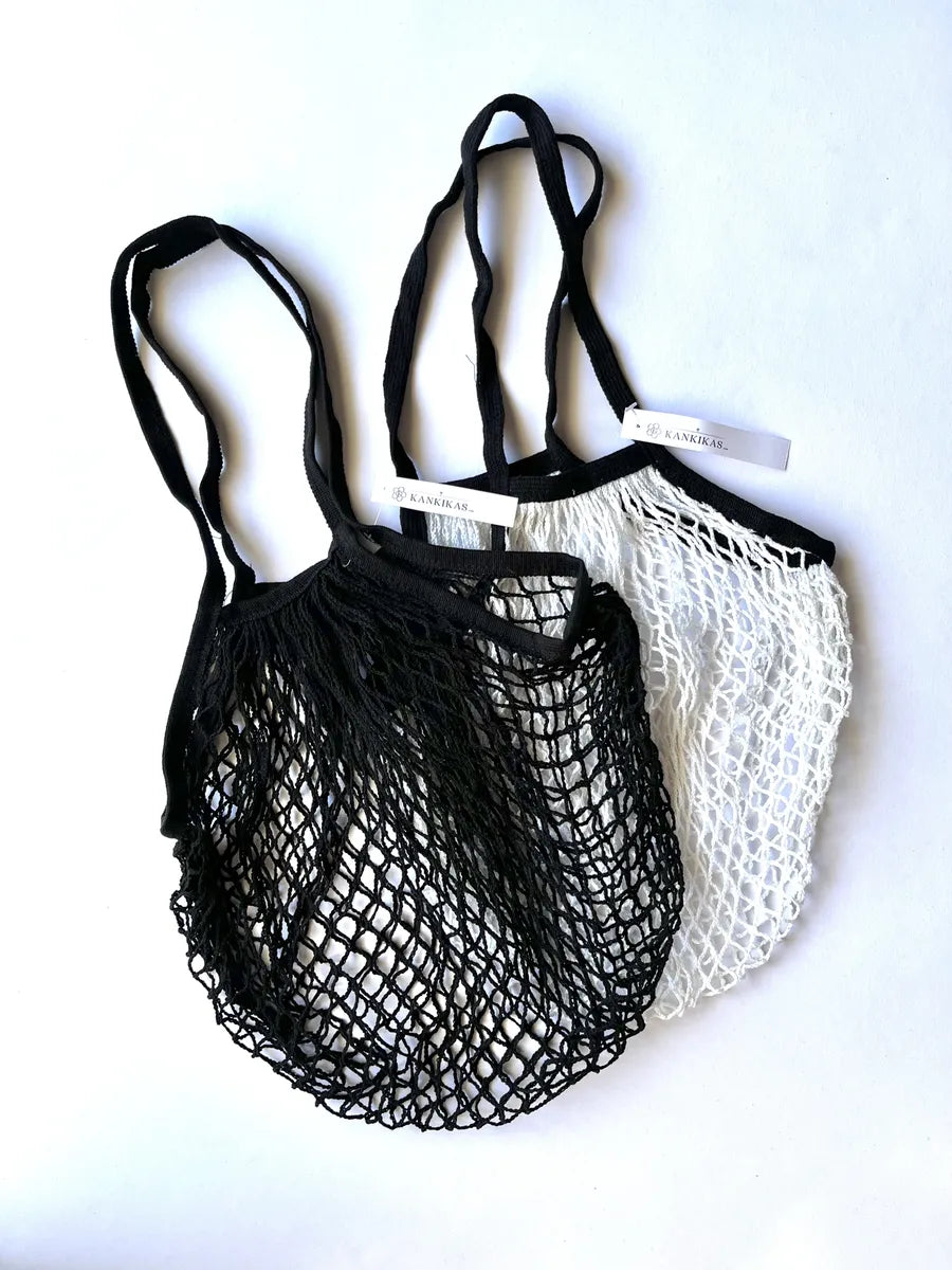 Bolsa de Malla Algodón Ecológico Asa Larga