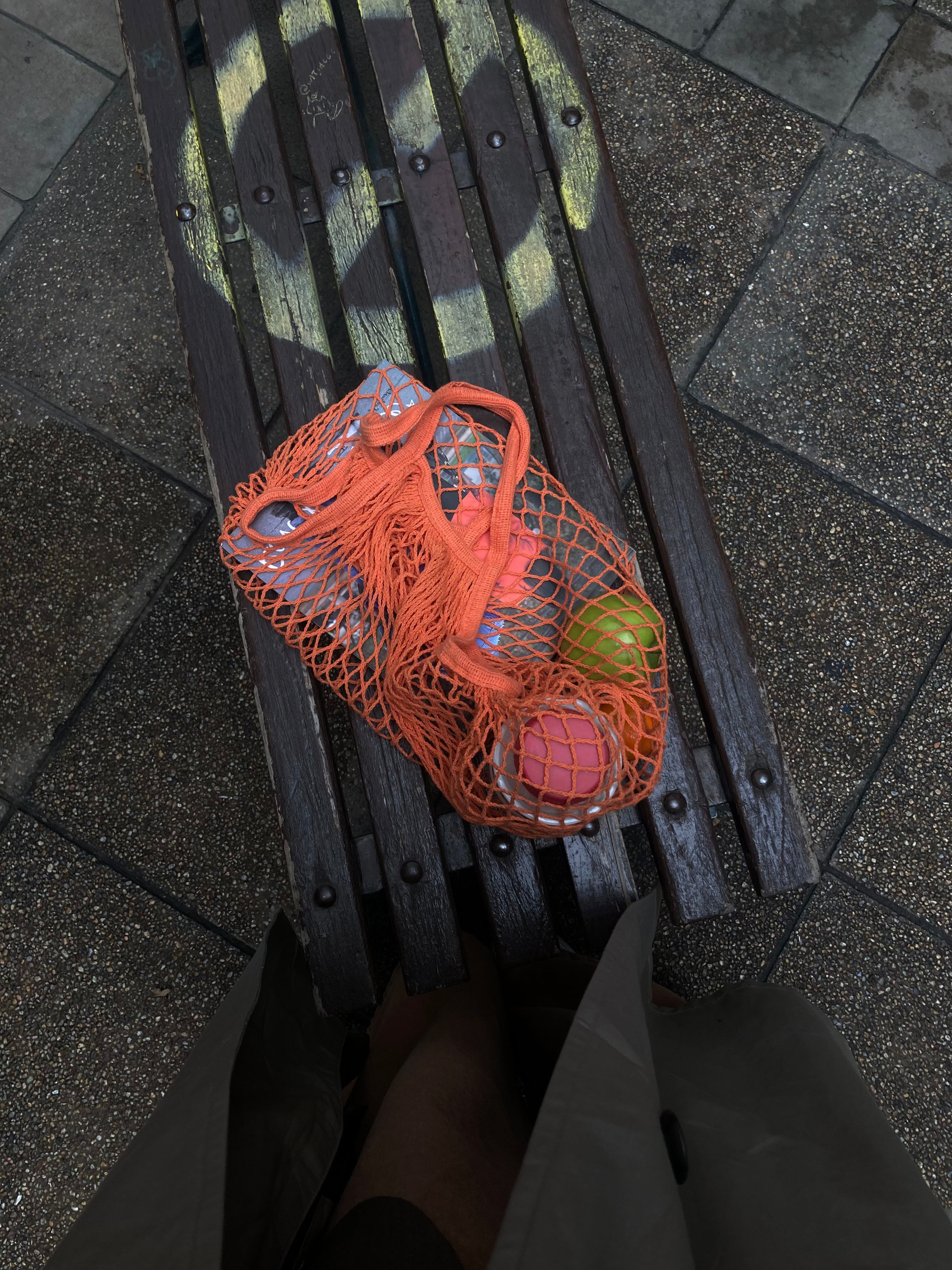 Bolsa de Malla Algodón Ecológico Asa Corta