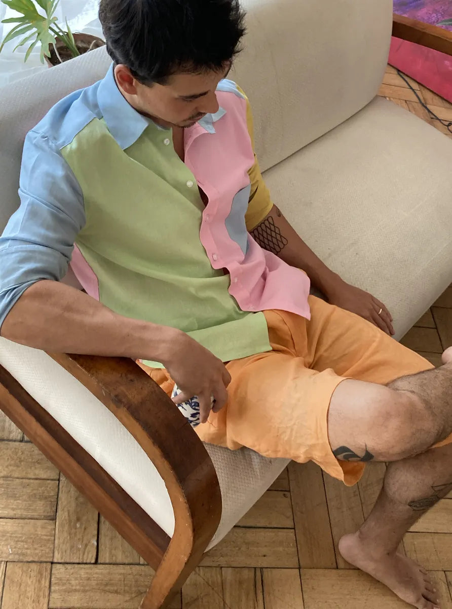 Camisa Lino Colores Pastel